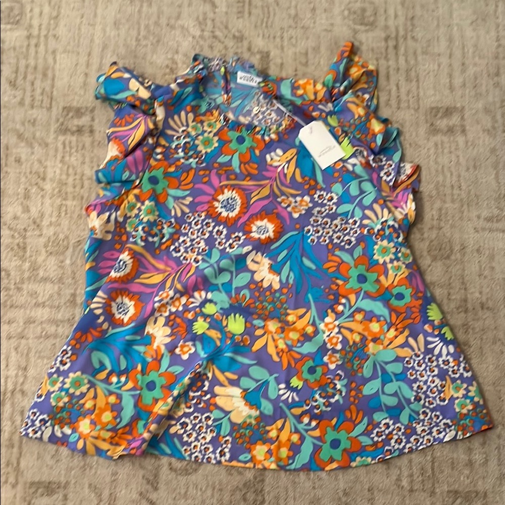 Floral Ruffle Top